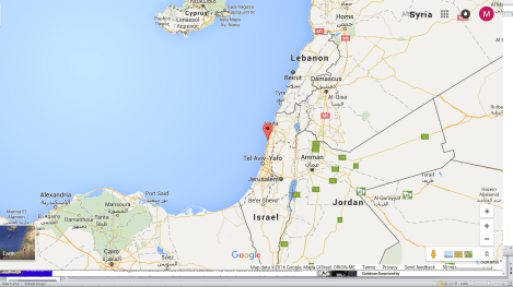 Caesarea's location on the Mediterranean